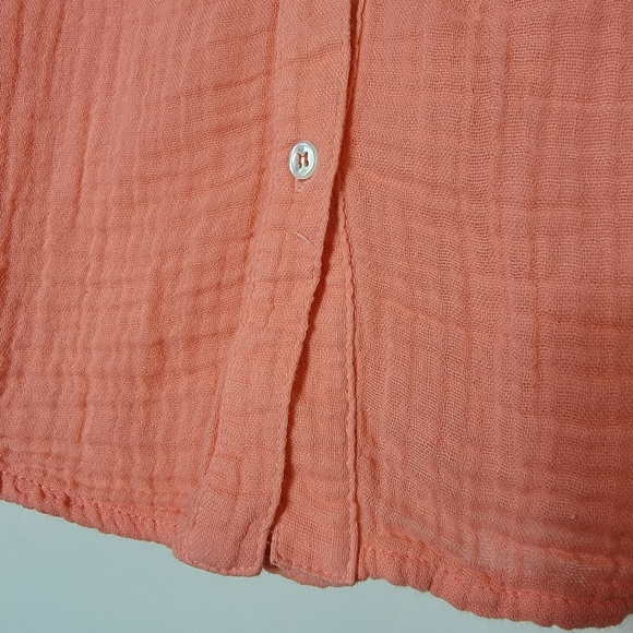 Three Dots 100% Cotton Button Down, Size L - Picture 4 of 8